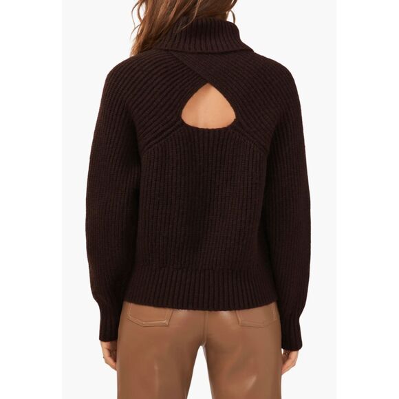 1 STATE Cutout Turtleneck Knit‎ Black Sz Small - Picture 2 of 6